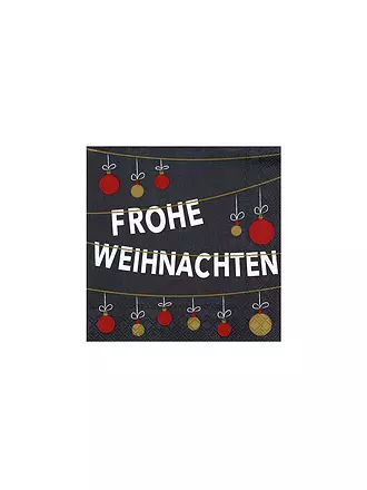 RAEDER | Weihnachts-Servietten 25x25cm WEIHNACHTSKUGELN | 